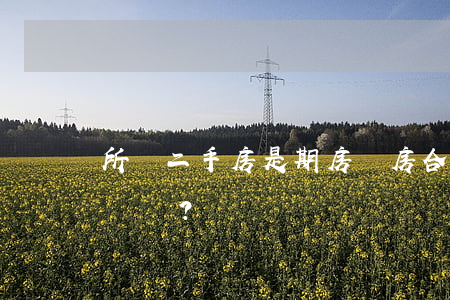 所購二手房是期房，購房合同是否有效？
